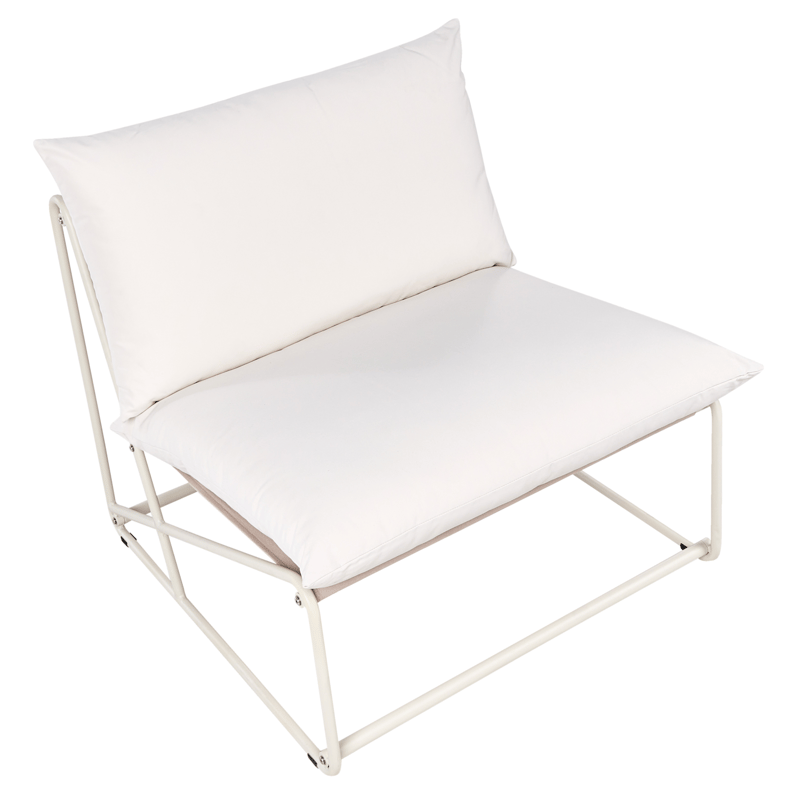 Stol utomhus med Dyna Pico Stål - Ljusbeige - Utemöbler - Utestol & trädgårdsstol - Utefåtölj & loungefåtölj