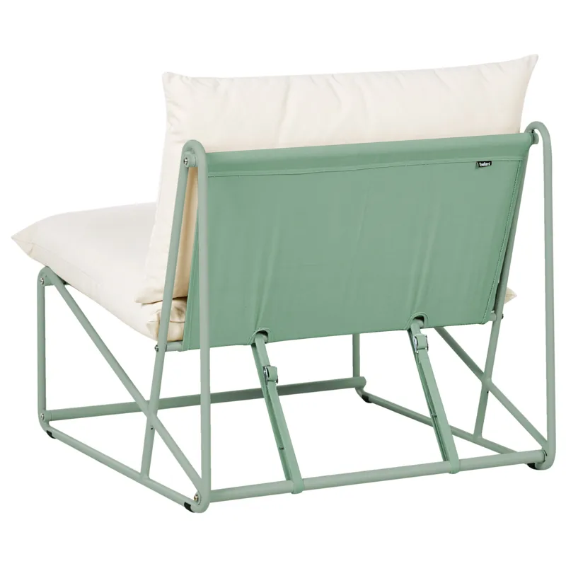 Stol utomhus med Dyna Pico Stål - Grön/Beige - Utemöbler - Utestol & trädgårdsstol - Utefåtölj & loungefåtölj