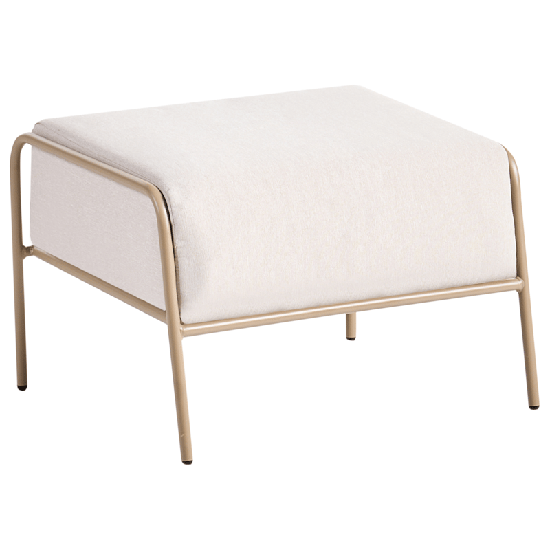 Stol utomhus Nimis med Fotpall - Beige - Utemöbler - Utestol & trädgårdsstol - Utefåtölj & loungefåtölj