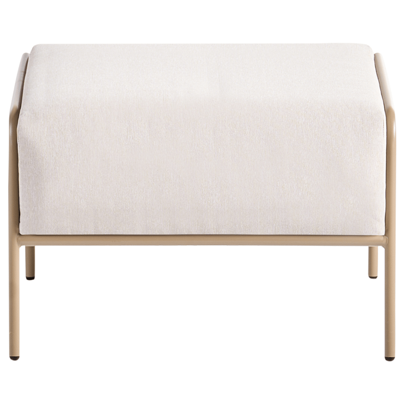 Stol utomhus Nimis med Fotpall - Beige - Utemöbler - Utestol & trädgårdsstol - Utefåtölj & loungefåtölj