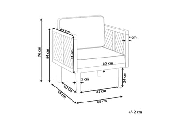 Taviano Utefåtölj - Ljusbrun/Beige - Utemöbler - Utestol & trädgårdsstol - Utefåtölj & loungefåtölj