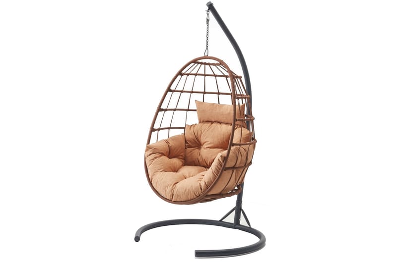Tavus Hängstol Utomhus 120x120 cm - Cappuccino/Coffee - Utemöbler - Utestol & trädgårdsstol - Hängstol utomhus