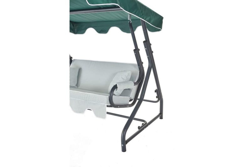 Trädgårdsdubbelgunga Laziuki (170 x 165 x 110 cm) Ljusgrågrön - Ljusgrågrön - Utemöbler - Utestol & trädgårdsstol - Hängstol utomhus