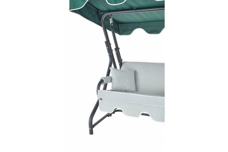 Trädgårdsdubbelgunga Laziuki (170 x 165 x 110 cm) Ljusgrågrön - Ljusgrågrön - Utemöbler - Utestol & trädgårdsstol - Hängstol utomhus