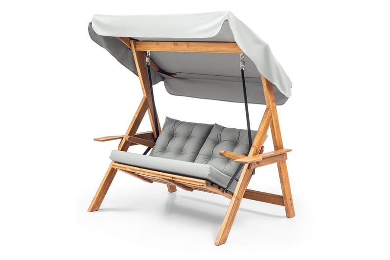 Trädgårdsdubbelgunga Limca Gunga Grå - Grå - Utemöbler - Utestol & trädgårdsstol - Hängstol utomhus