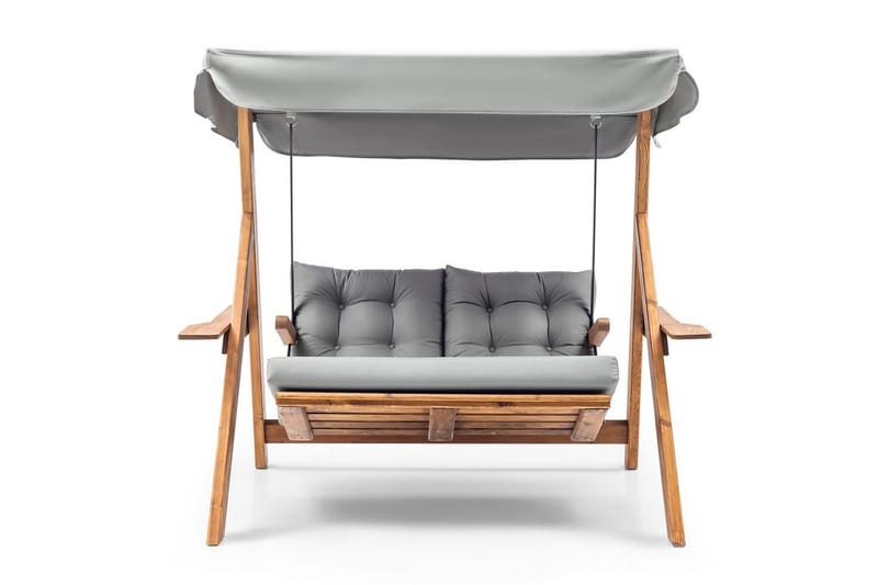 Trädgårdsdubbelgunga Limca Gunga Grå - Grå - Utemöbler - Utestol & trädgårdsstol - Hängstol utomhus