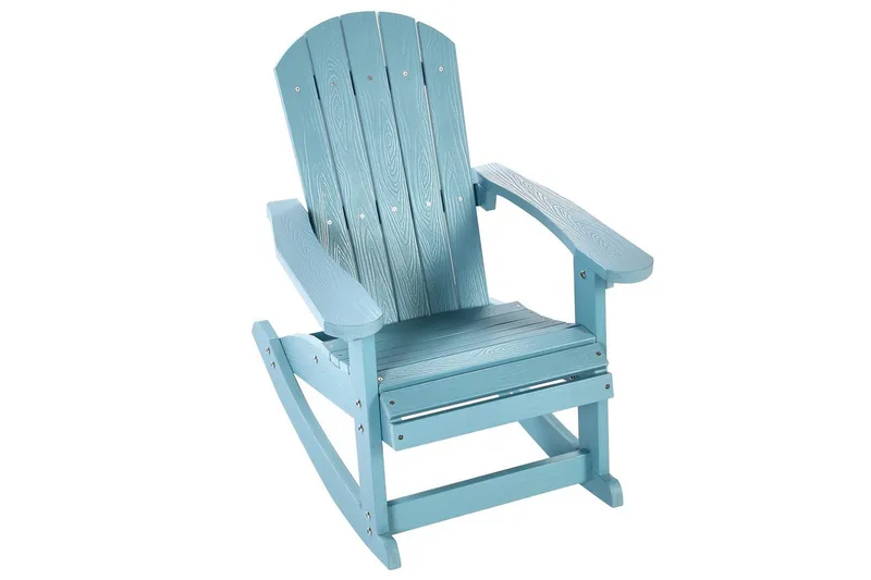 Trädgårdsgungstol Adirondack - Blå - Utemöbler - Utestol & trädgårdsstol - Gungstol utomhus