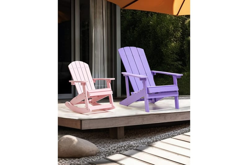 Trädgårdsgungstol Adirondack - Rosa - Utemöbler - Utestol & trädgårdsstol - Gungstol utomhus