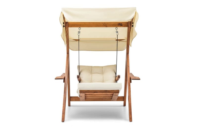 Trädgårdssingelgunga Limca Gunga Grädde - Grädde - Utemöbler - Utestol & trädgårdsstol - Hängstol utomhus