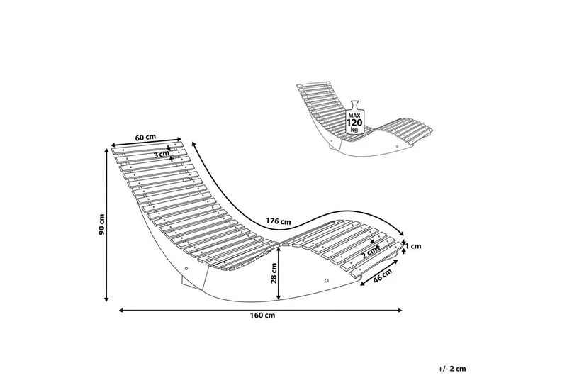 Trädgårdssolstol Brescia II - Utemöbler - Utestol & trädgårdsstol - Solsäng & Solvagnar