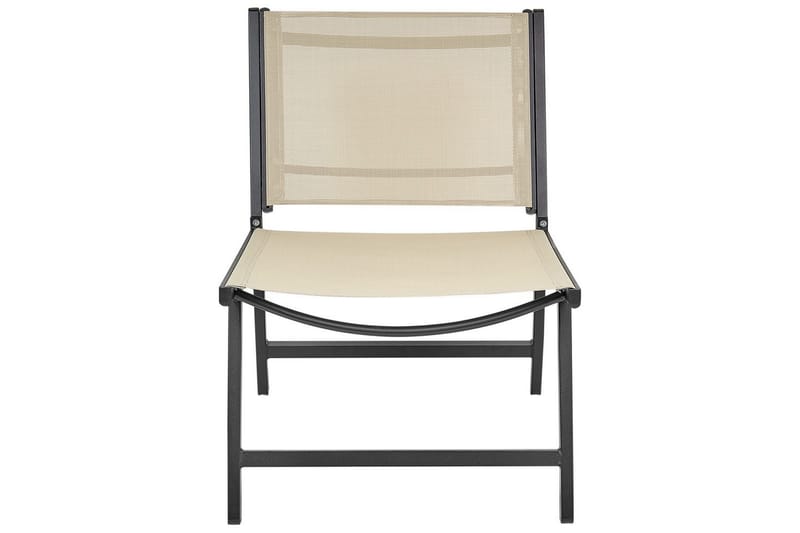 Trädgårdsstol Marceddi - Beige, svart - Utemöbler - Utestol & trädgårdsstol - Utefåtölj & loungefåtölj