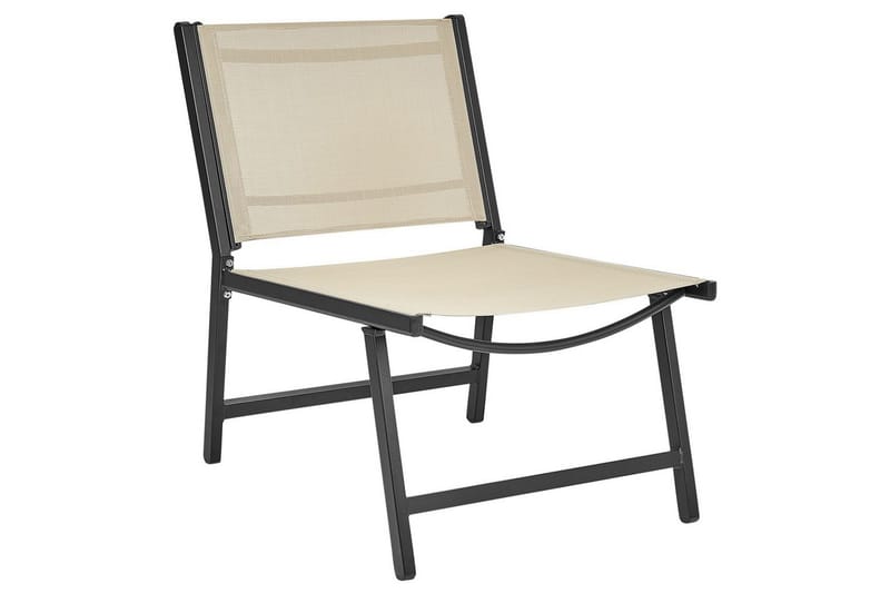 Trädgårdsstol Marceddi - Beige, svart - Utemöbler - Utestol & trädgårdsstol - Utefåtölj & loungefåtölj