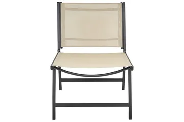 Trädgårdsstol Marceddi - Beige, svart - Utemöbler - Utestol & trädgårdsstol - Utefåtölj & loungefåtölj