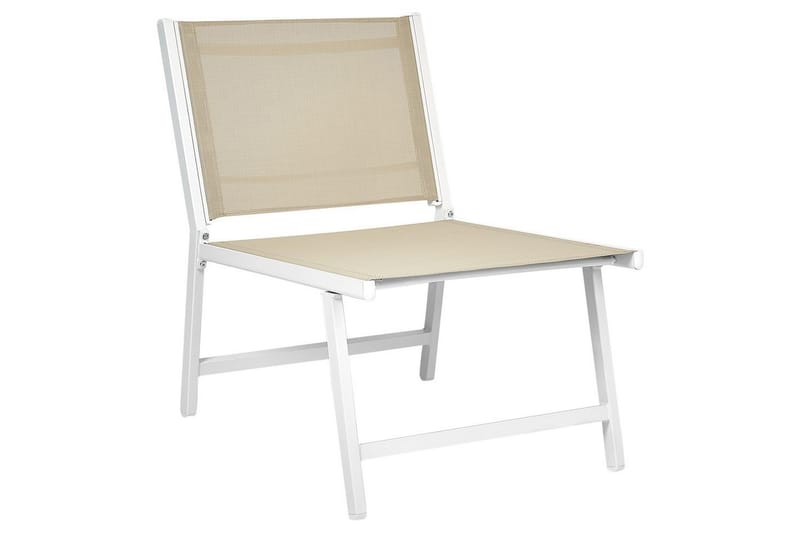 Trädgårdsstol Marceddi - Beige, vit - Utemöbler - Utestol & trädgårdsstol - Utefåtölj & loungefåtölj