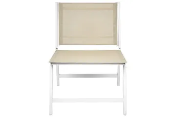 Trädgårdsstol Marceddi - Beige, vit - Utemöbler - Utestol & trädgårdsstol - Utefåtölj & loungefåtölj