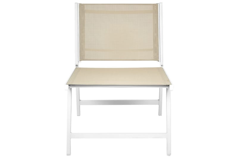 Trädgårdsstol Marceddi - Beige, vit - Utemöbler - Utestol & trädgårdsstol - Utefåtölj & loungefåtölj