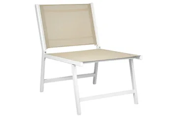 Trädgårdsstol Marceddi - Beige, vit - Utemöbler - Utestol & trädgårdsstol - Utefåtölj & loungefåtölj