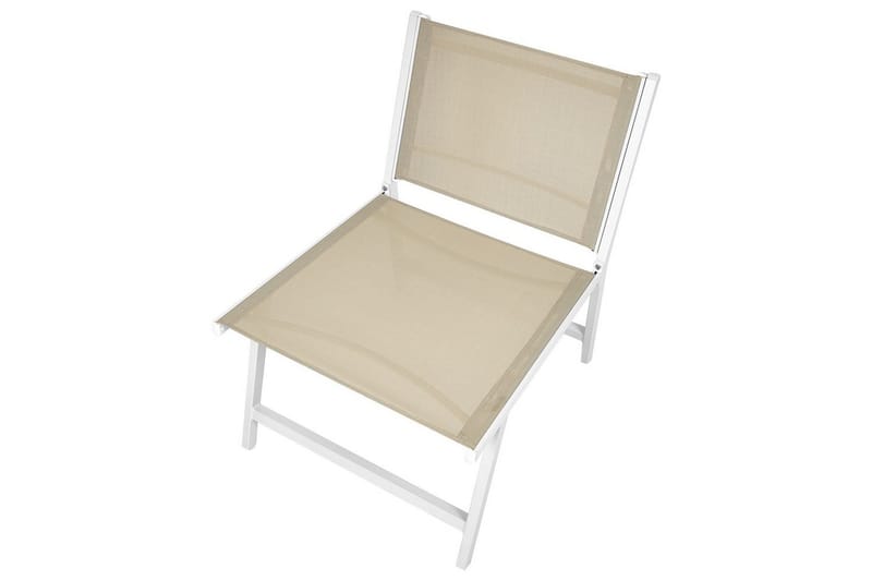 Trädgårdsstol Marceddi - Beige, vit - Utemöbler - Utestol & trädgårdsstol - Utefåtölj & loungefåtölj