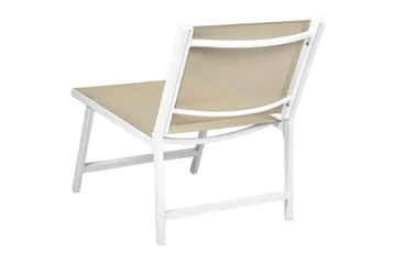 Trädgårdsstol Marceddi - Beige, vit - Utemöbler - Utestol & trädgårdsstol - Utefåtölj & loungefåtölj