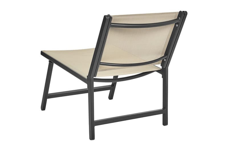 Trädgårdsstol set om 2 Marceddi - Beige, svart - Utemöbler - Utestol & trädgårdsstol - Utefåtölj & loungefåtölj