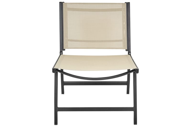 Trädgårdsstol set om 2 Marceddi - Beige, svart - Utemöbler - Utestol & trädgårdsstol - Utefåtölj & loungefåtölj