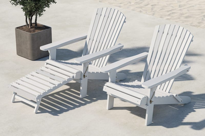 Tropea Solsäng - Vit - Utemöbler - Utestol & trädgårdsstol - Solsäng & Solvagnar