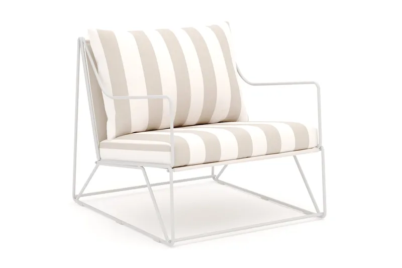 Usteryd loungefåtölj utomhus - Beige/Striped - Utemöbler - Utestol & trädgårdsstol - Utefåtölj & loungefåtölj