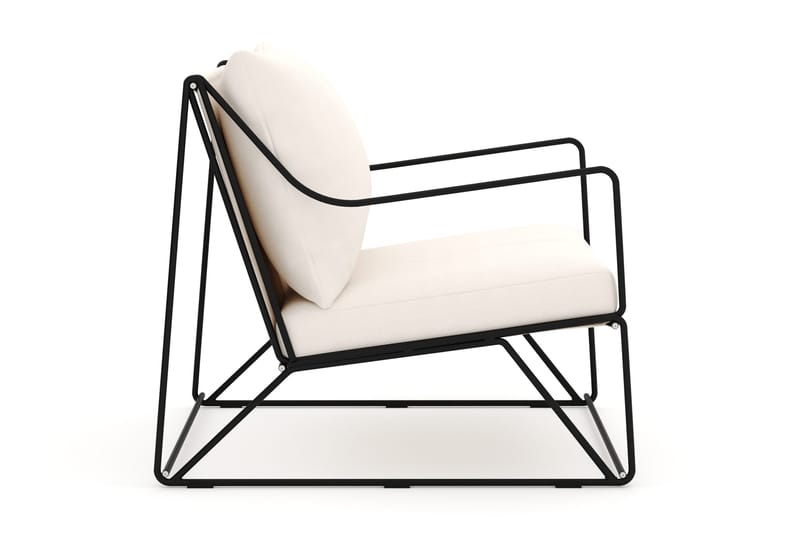 Usteryd loungefåtölj utomhus - Svart/Beige - Utemöbler - Utestol & trädgårdsstol - Utefåtölj & loungefåtölj