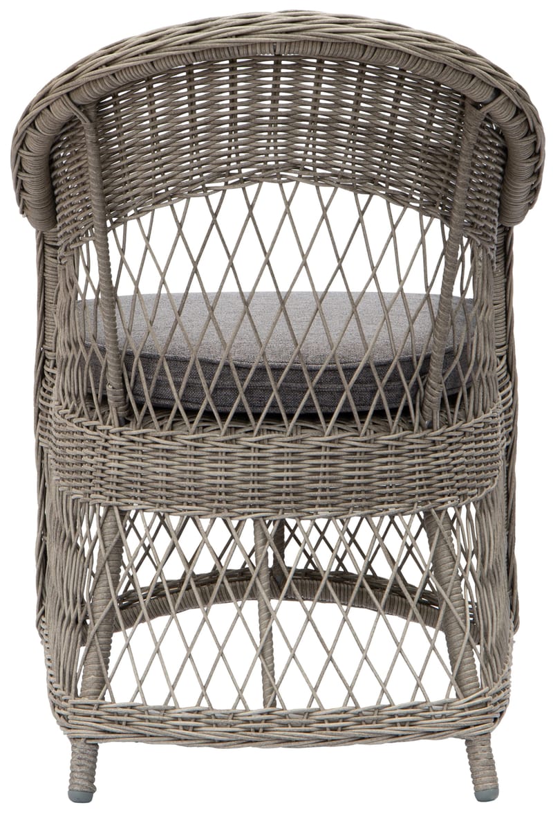 Utefåtölj grå/rotting - Marbella - Grå - Utemöbler - Utestol & trädgårdsstol - Utefåtölj & loungefåtölj