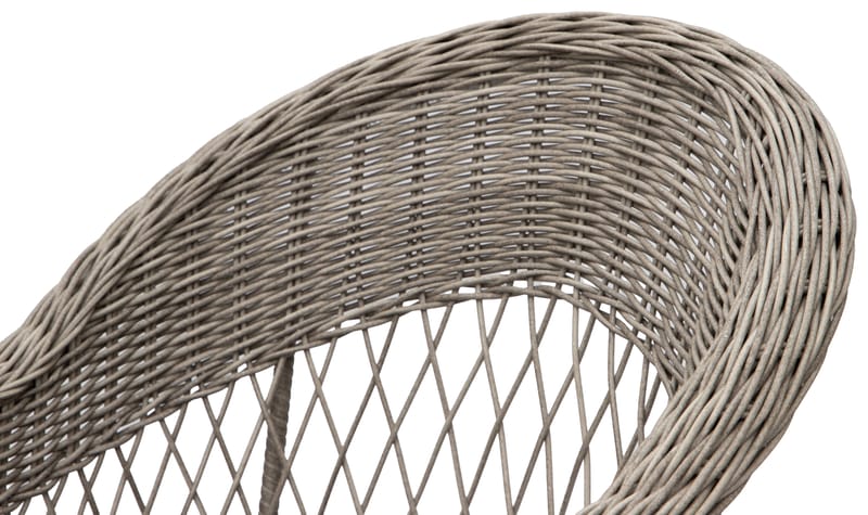 Utefåtölj grå/rotting - Marbella - Grå - Utemöbler - Utestol & trädgårdsstol - Utefåtölj & loungefåtölj