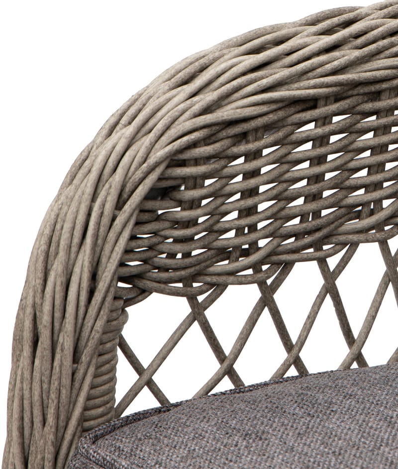 Utefåtölj grå/rotting - Marbella - Grå - Utemöbler - Utestol & trädgårdsstol - Utefåtölj & loungefåtölj