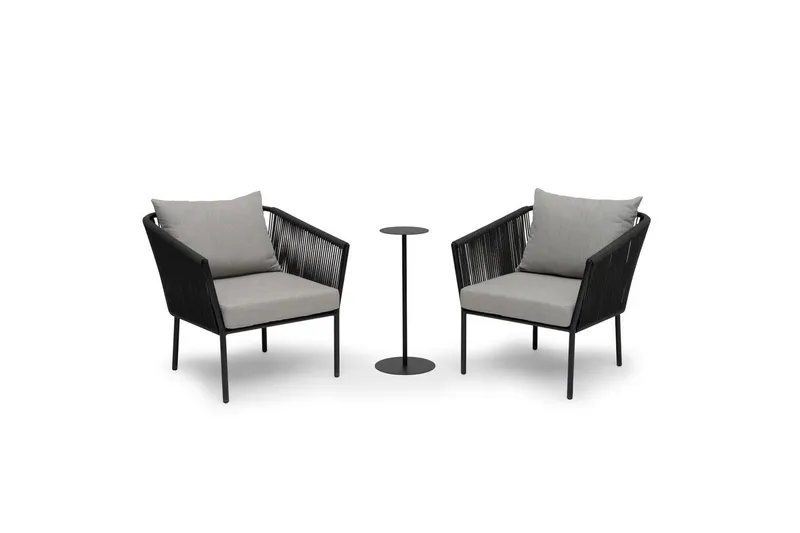 Utefåtölj Hillerstorp Lersund Svart/Grå - Svart/Grå - Utemöbler - Utestol & trädgårdsstol - Utefåtölj & loungefåtölj