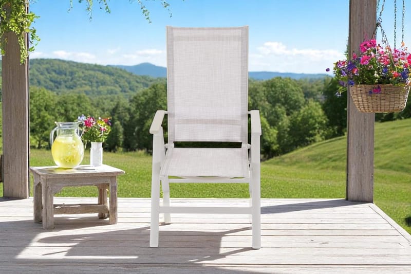 Utefåtölj Palermo 3-pos fällbar - korallsand - Utemöbler - Utestol & trädgårdsstol - Positionsstol