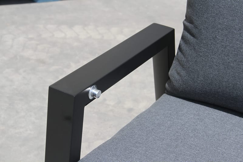 Utefåtölj Palermo 3-pos fällbar - svart - Utemöbler - Utestol & trädgårdsstol - Positionsstol