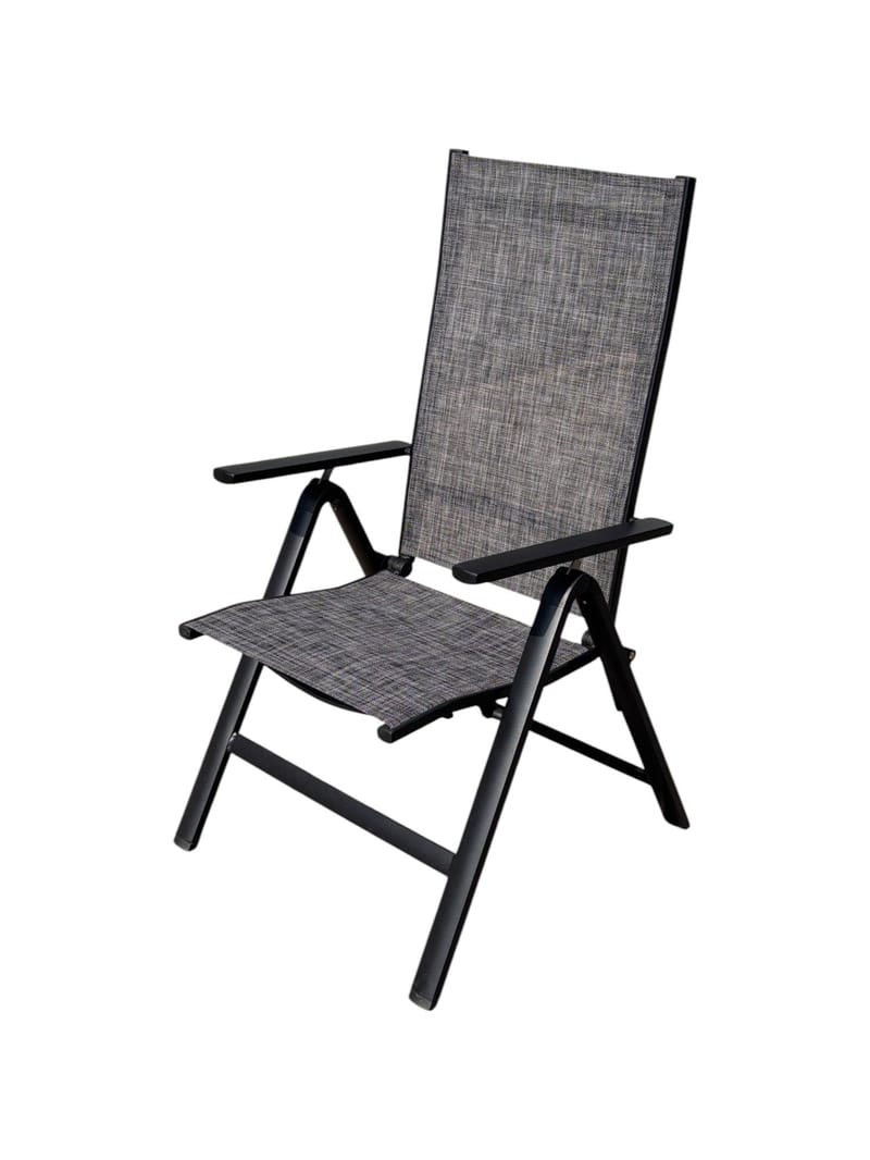 Utefåtölj Palermo 3-pos fällbar - svart - Utemöbler - Utestol & trädgårdsstol - Positionsstol