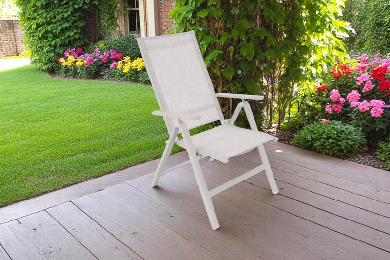 Utefåtölj Palermo 3-pos fällbar - korallsand - Utemöbler - Utestol & trädgårdsstol - Positionsstol