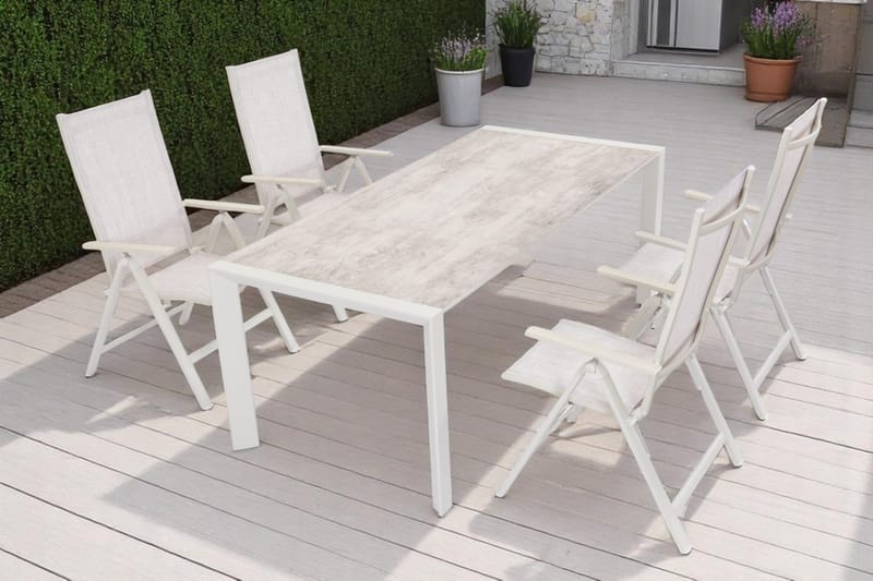 Utefåtölj Palermo 3-pos fällbar - korallsand - Utemöbler - Utestol & trädgårdsstol - Positionsstol