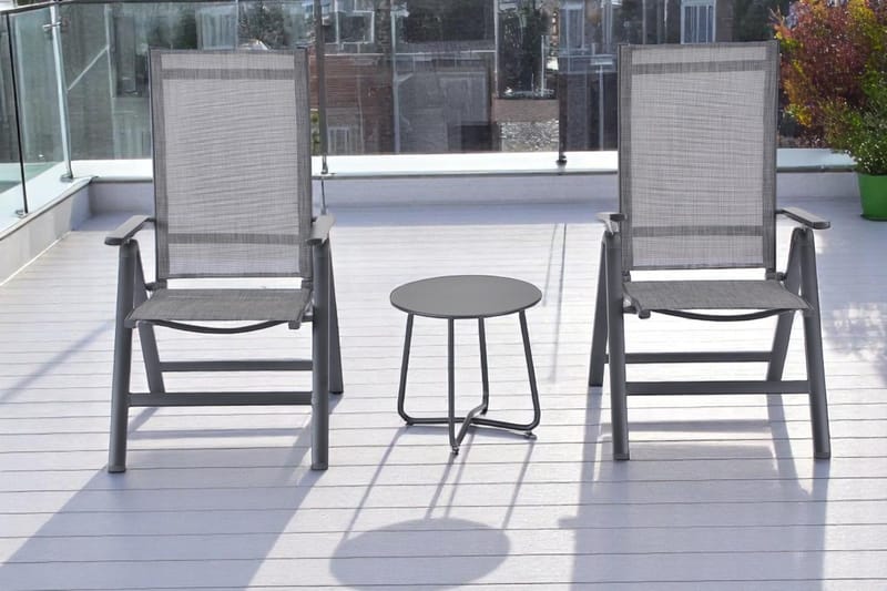 Utefåtölj Palermo 3-pos fällbar - svart - Utemöbler - Utestol & trädgårdsstol - Positionsstol