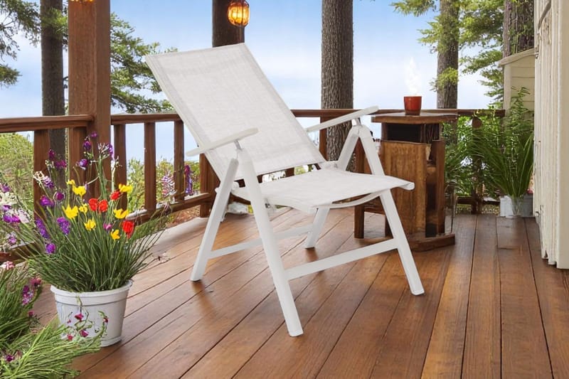 Utefåtölj Palermo 3-pos fällbar - korallsand - Utemöbler - Utestol & trädgårdsstol - Positionsstol