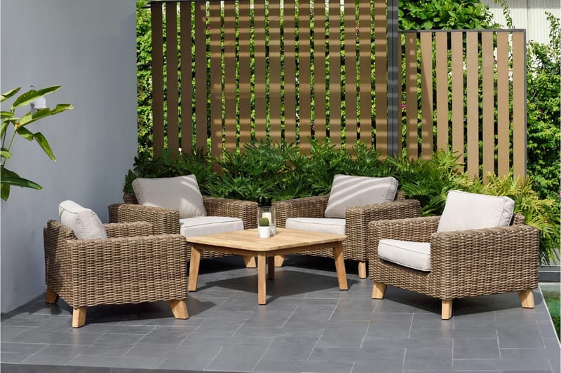 Barbados Utefåtölj - Beige - Utemöbler - Utestol & trädgårdsstol - Utefåtölj & loungefåtölj