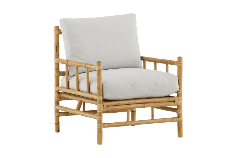 Cane Utefåtölj, Brun/Vit