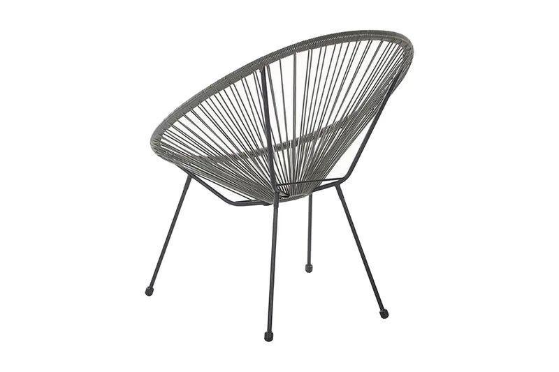 Cayaco Utestol 2-pack - Konstrotting/Mörkgrå - Utemöbler - Utestol & trädgårdsstol - Utefåtölj & loungefåtölj