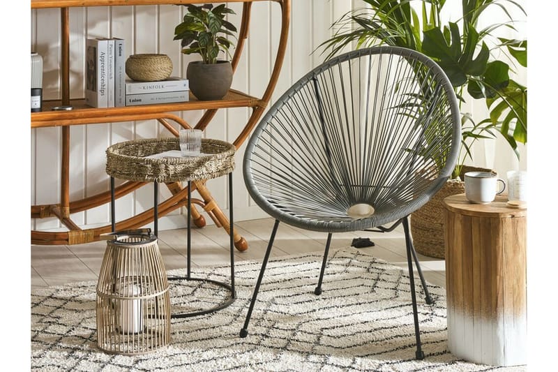 Cayaco Utestol - Konstrotting/Mörkgrå - Utemöbler - Utestol & trädgårdsstol - Utefåtölj & loungefåtölj