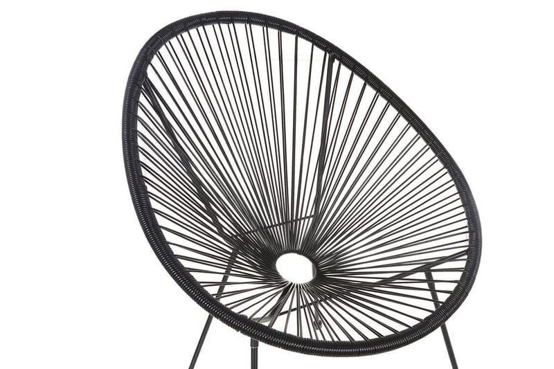 Cayaco Utestol - Konstrotting/Svart - Utemöbler - Utestol & trädgårdsstol - Utefåtölj & loungefåtölj