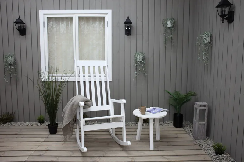 Ellabell Gungstol Utomhus - Vit - Utemöbler - Utestol & trädgårdsstol - Utefåtölj & loungefåtölj