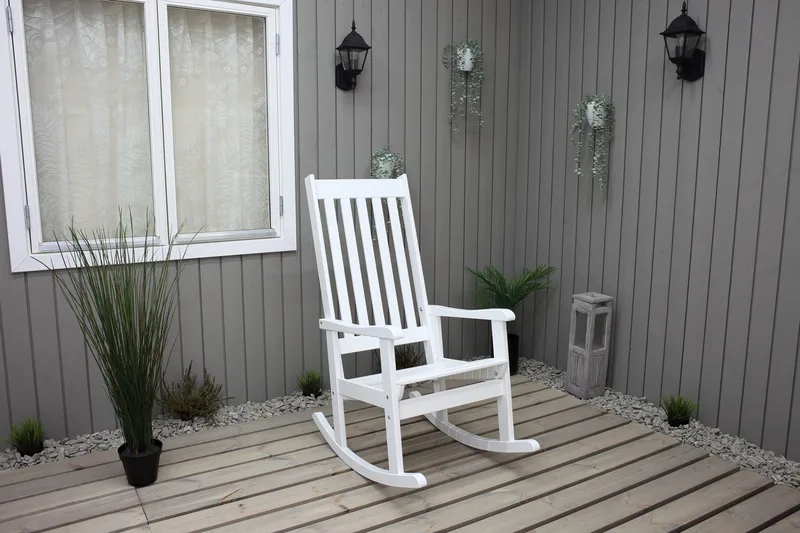 Ellabell Gungstol Utomhus - Vit - Utemöbler - Utestol & trädgårdsstol - Utefåtölj & loungefåtölj