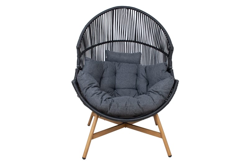 Helsinki Fåtolj Svart - Utemöbler - Utestol & trädgårdsstol - Utefåtölj & loungefåtölj