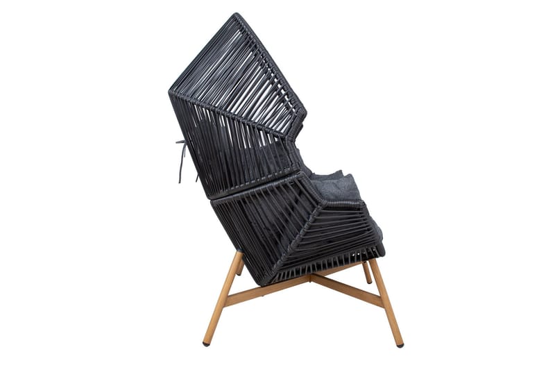 Helsinki Fåtolj Svart - Utemöbler - Utestol & trädgårdsstol - Utefåtölj & loungefåtölj