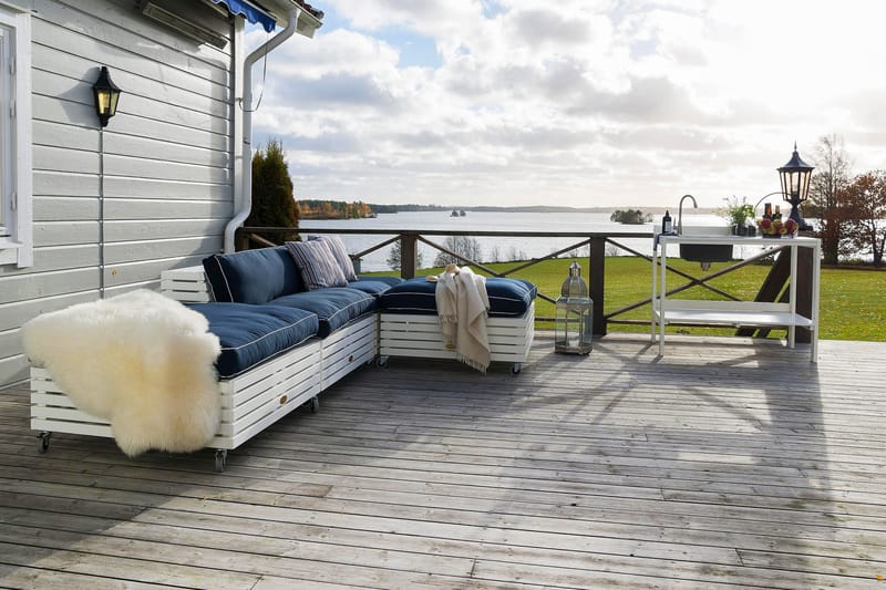 Hillerstorp Bara Vara Utefåtölj - Vitlaserad - Utemöbler - Utestol & trädgårdsstol - Utefåtölj & loungefåtölj