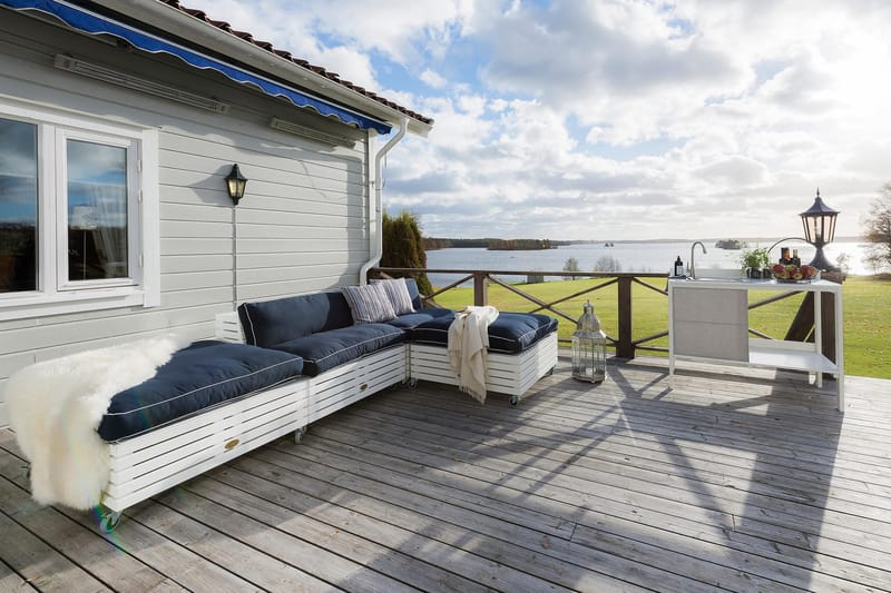 Hillerstorp Bara Vara Utefåtölj - Vitlaserad - Utemöbler - Utestol & trädgårdsstol - Utefåtölj & loungefåtölj